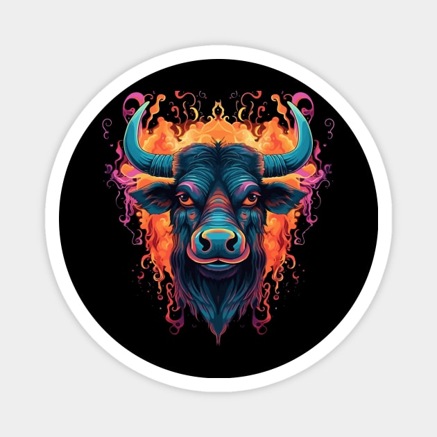 Water Buffalo Halloween Magnet by JH Mart